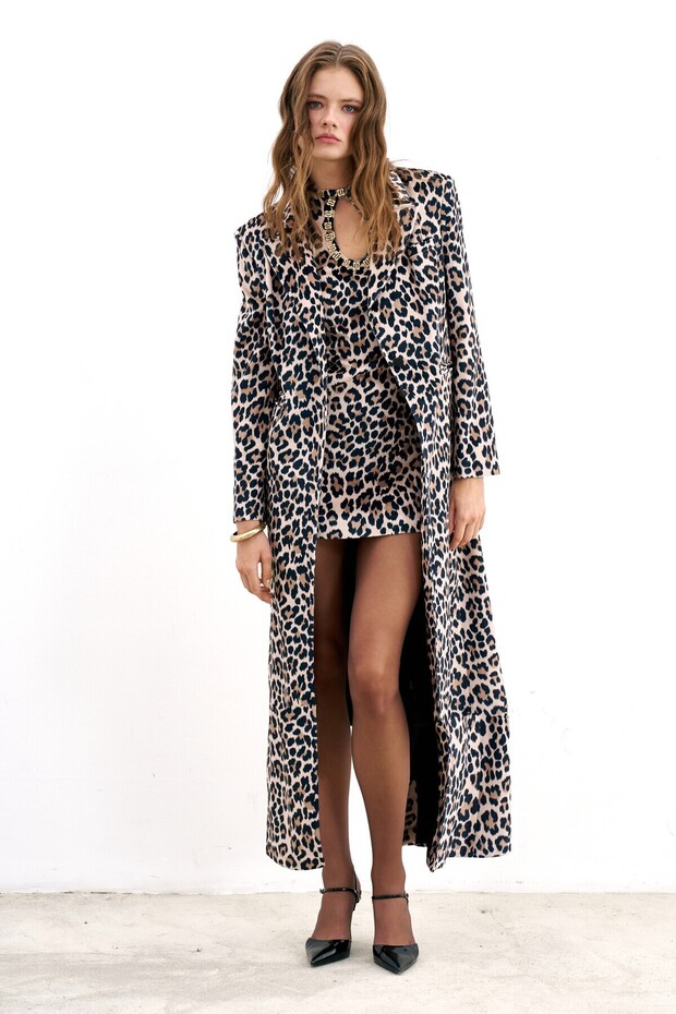 LONG LEOPARD COAT - 2