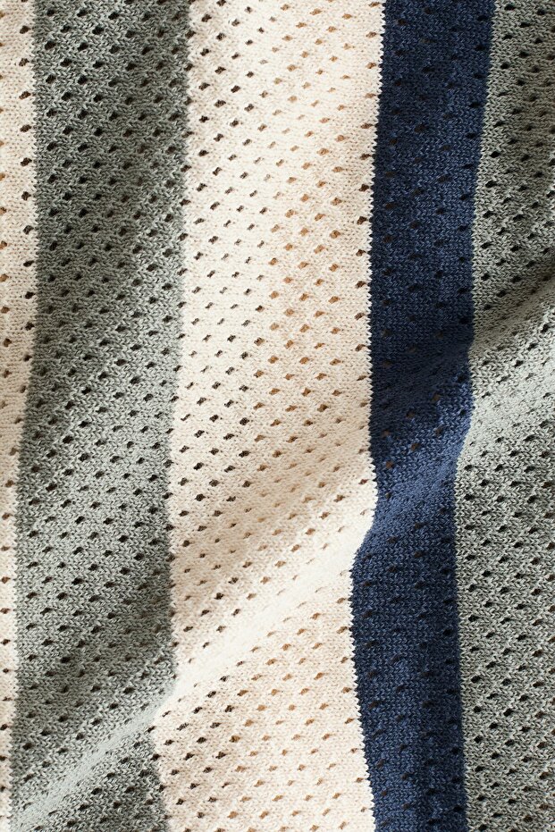 2 Parçalı Pamuklu File Triko Set - 2