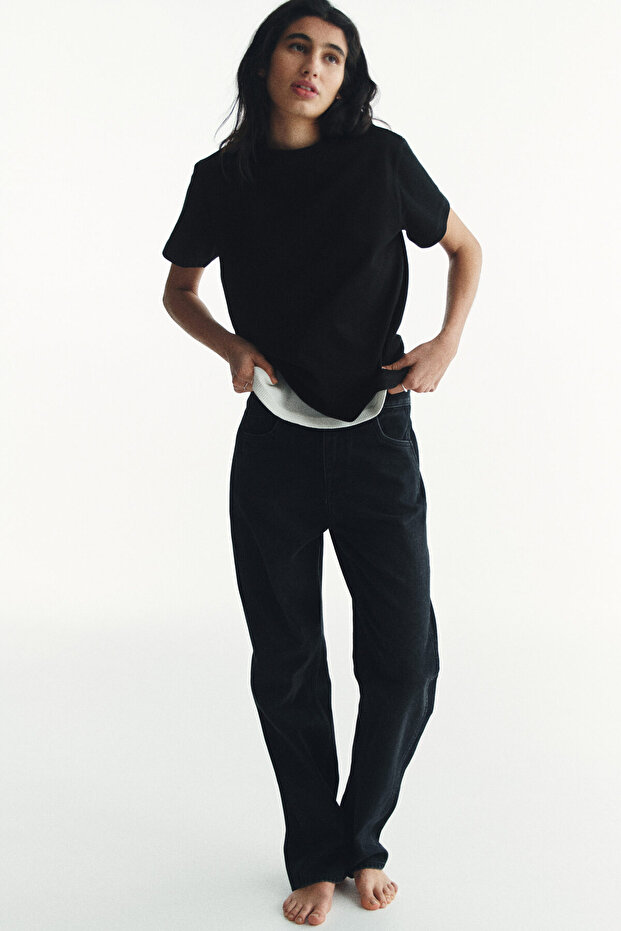 Pamuklu Oversize Tişört - 2