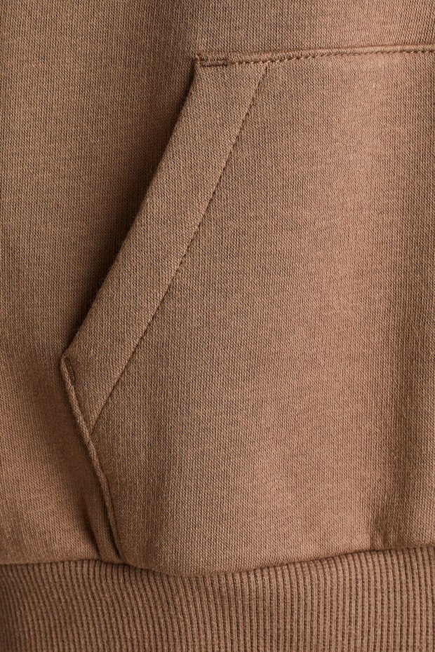 Kapüşonlu ve Fermuarlı Oversize Üst - 2