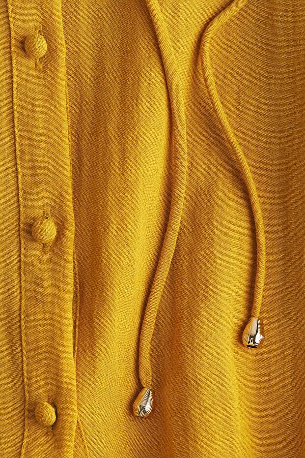 Nakış İşlemeli Krinkle Elbise - 2