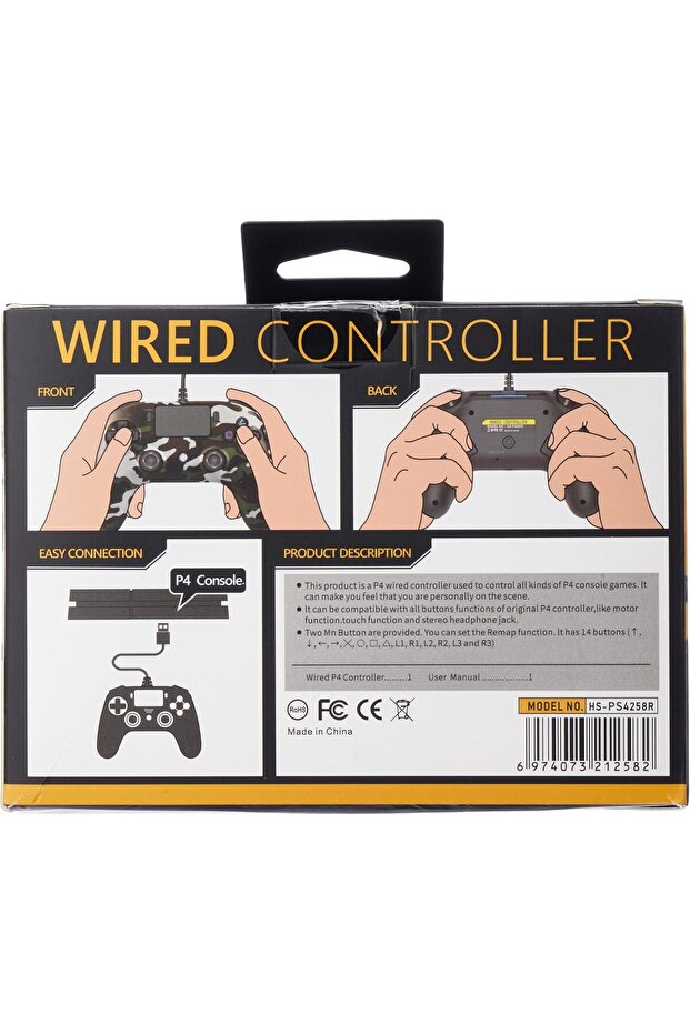 K Gaming Wired PS4 Controller, Camo 1 - 3