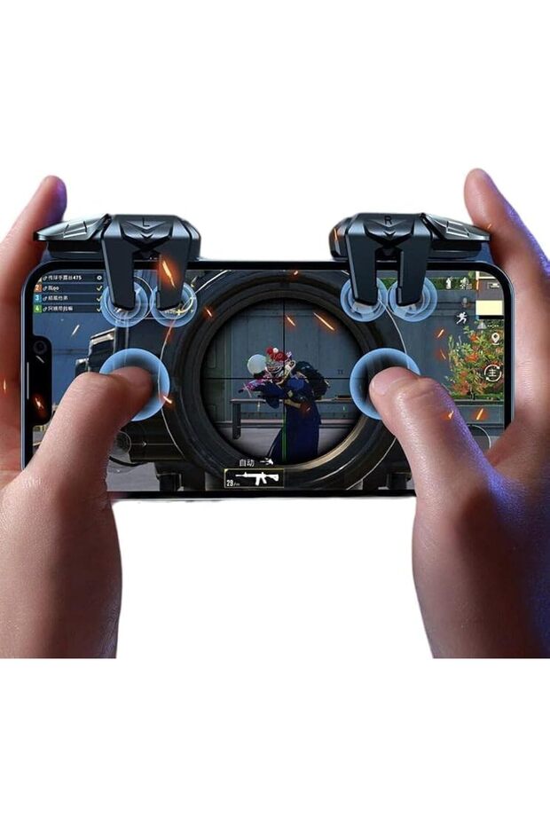 6 Trigger PUBG Mobile Controller,Mobile Game Controller for PUBG with 6 Trigger Mobile Triggers for - 1