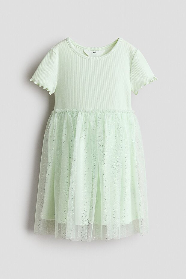 Tül Etekli Elbise - 1