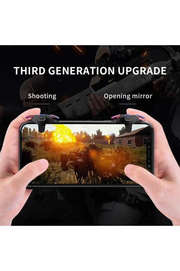Concretization Professional Game Trigger, 2 Buttons For Pubg Mobile Controller, Support IOS, Android - 2