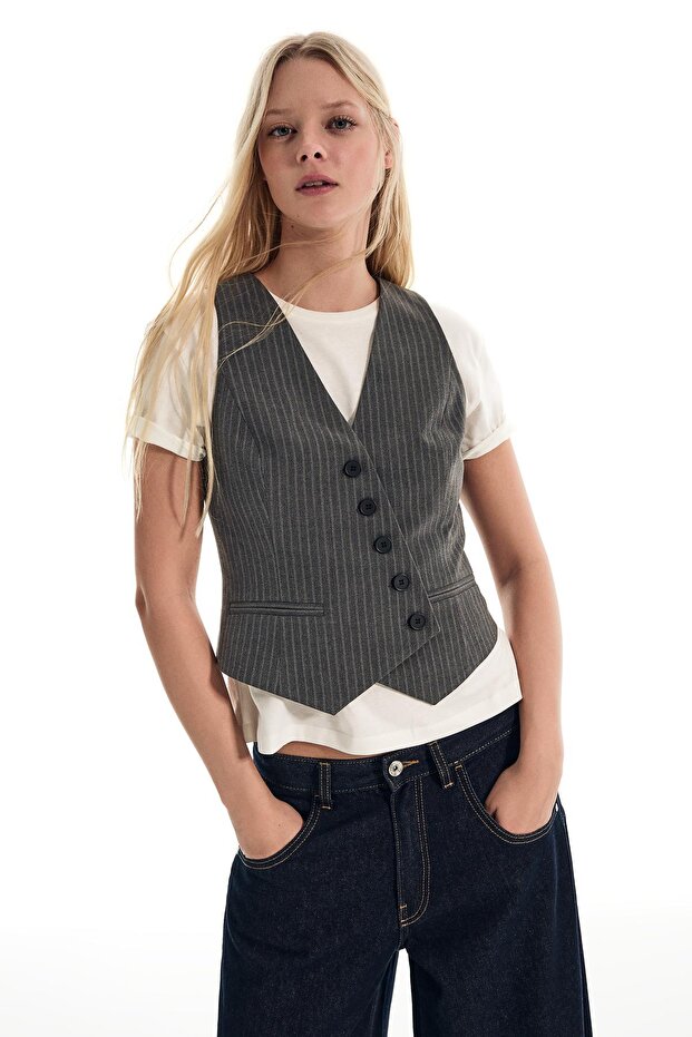 Çizgili yelek - 4