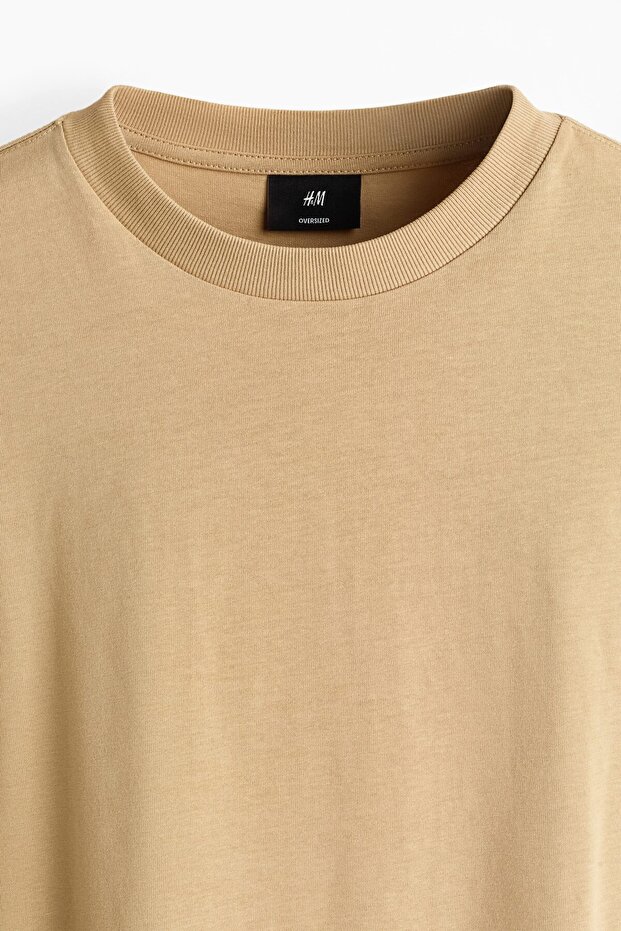 Pamuklu Tişört Oversized Fit - 6