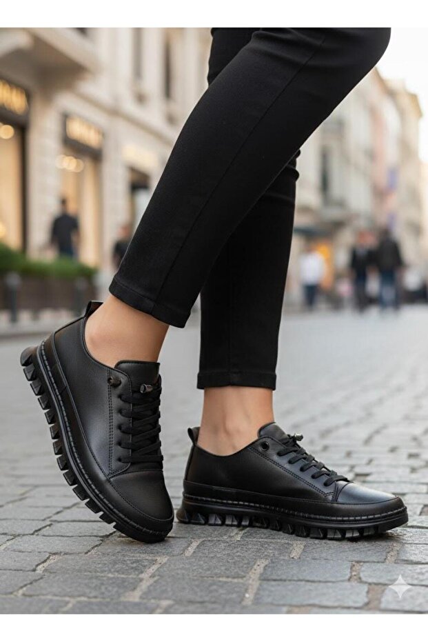1025 Soft, Lightweight, Comfortable, Rubber-Laced Genuine Leather Women's Shoes