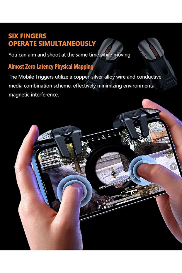 جهاز تحكم احترافي للعبة ببجي موبايل، 4 أزرار، يدعم نظامي التشغيل iOS وAndroid - 2