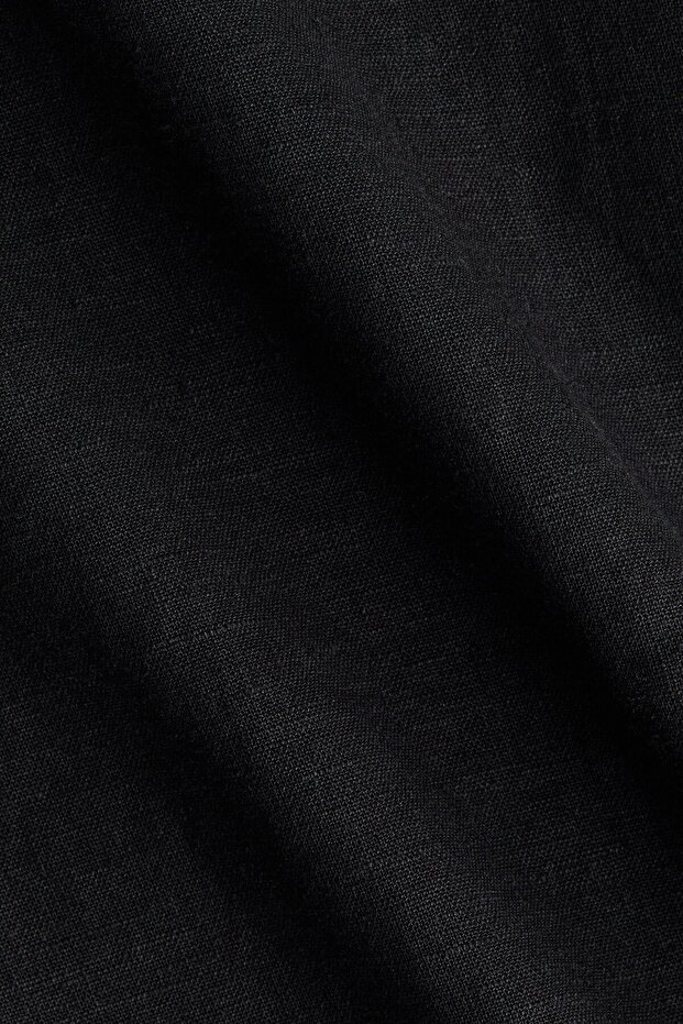 Keten Karışımlı Oversize Gömlek - 5