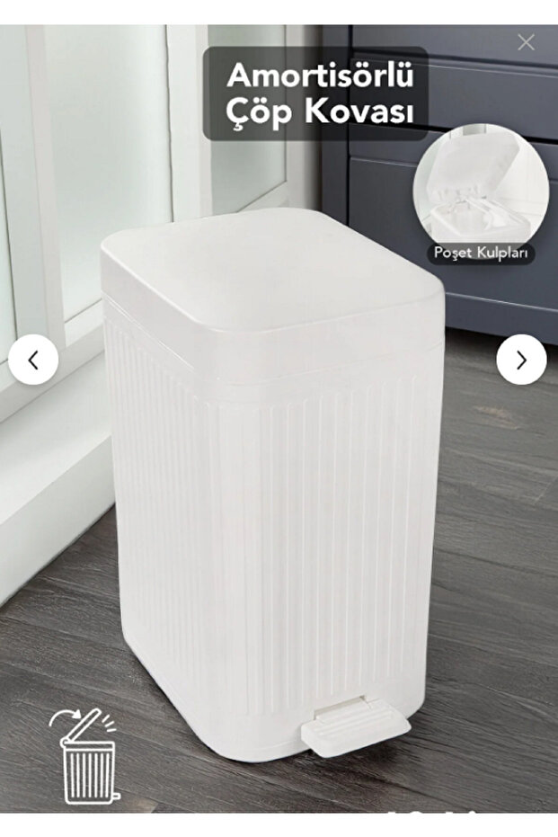 Cosi Pedal Trash Can with Shock Absorber 10 Lt. - Dimensions: 18*23*33 cm