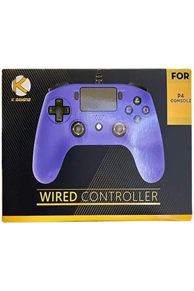 K Gaming Wired PS4 Controller, Purple - 1