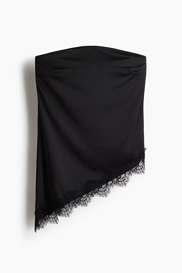 Dantel Şeritli Straplez Üst - 1