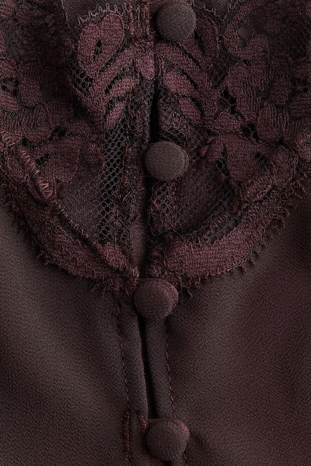 Dantel Şeritli ve Askılı Üst - 2