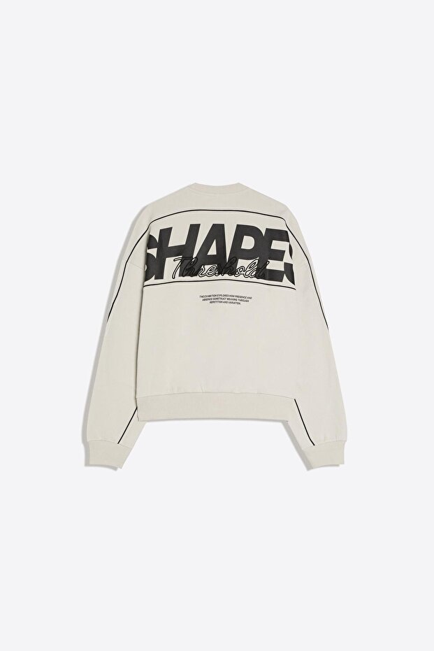 Boxy nakışlı sweatshirt - 6