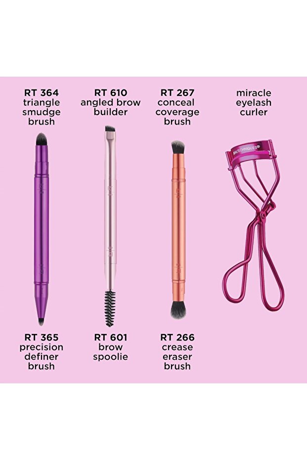 مجموعة فرشاة مزدوج + رموش مكونة من 4 قطع - 3