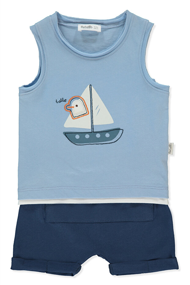 Single Jersey Shorts 2-Piece Set (Friendship) Blue