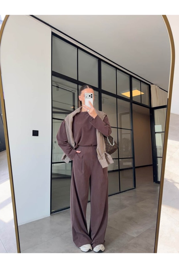 طقم مودال أساسي بني - 2