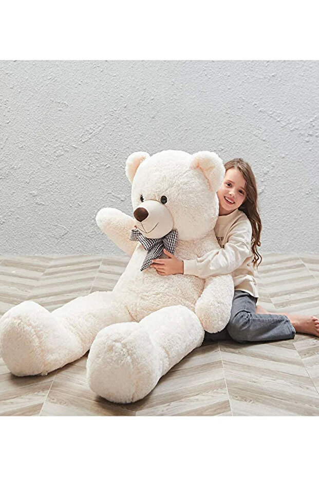 180 cm Plush Bear with Bow Tie, Giant Size, Special Gift for Lover, Birthday Gift for Spouse or Girlfriend