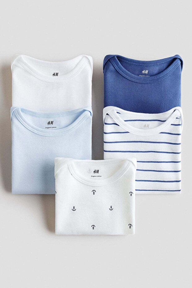 مجموعة من 5 بدلات جسم قطنية - 2