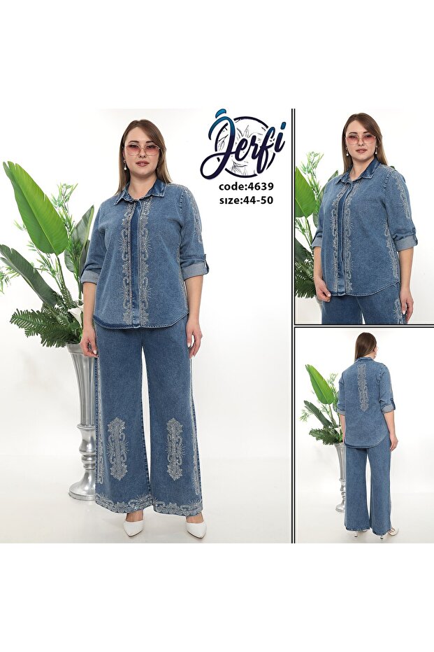 طقم مكون من قطعتين لامع بنمط عرقي - 2