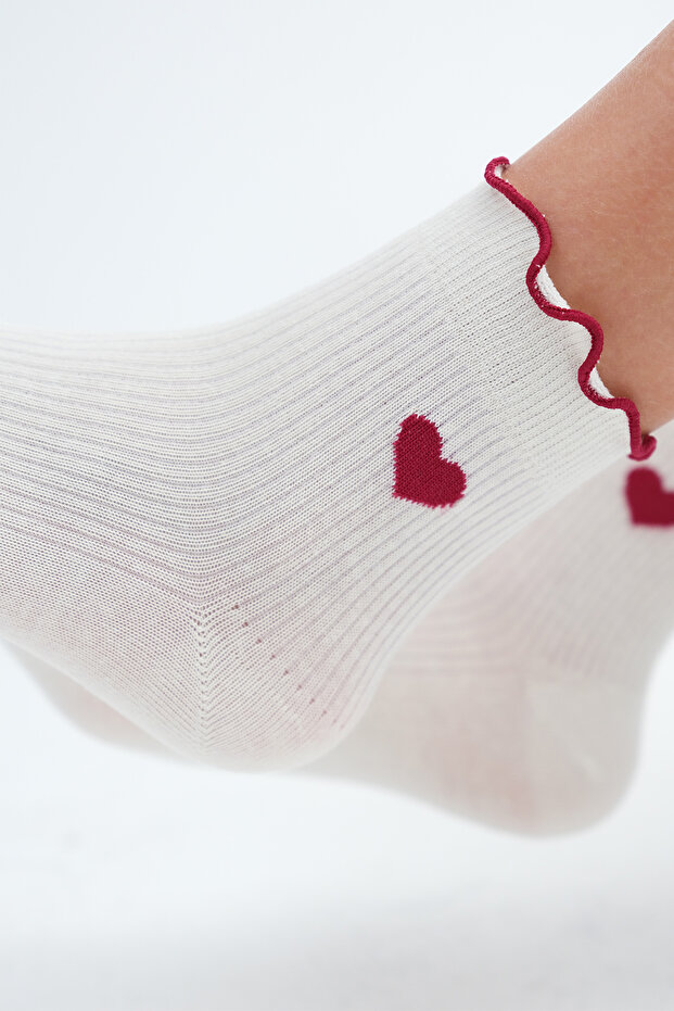جوارب بنقشة قلب، عبوة من قطعتين، طراز CRP3007 - 3