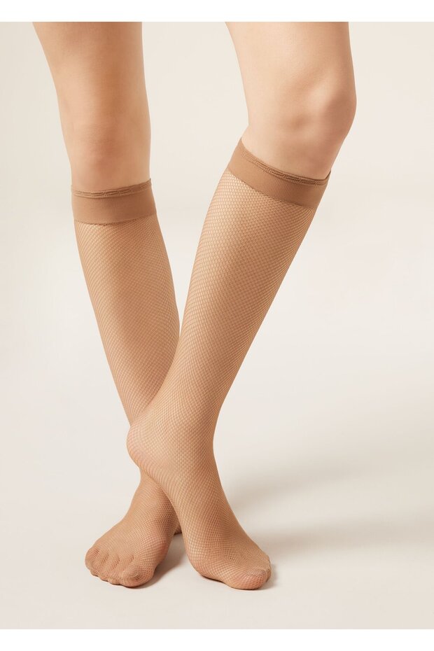 Small Hole Mesh Knee Socks