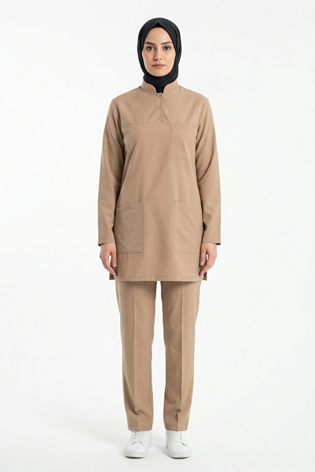 Moth Lycra Hijab Scrubs Doctor Nurse Uniform Set