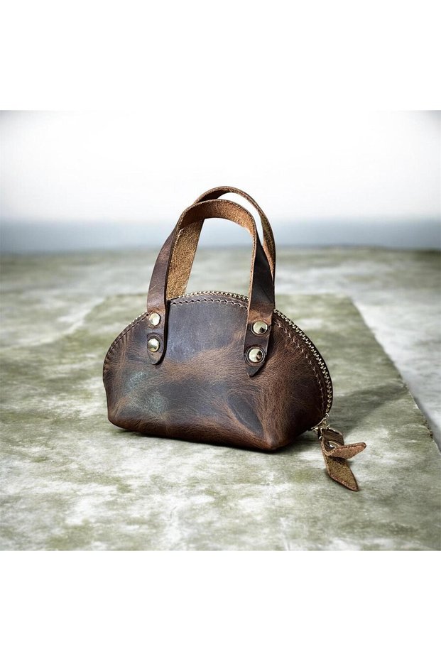 Aurora Genuine Leather Mini Bag Charm – Handmade Small Bag & Gift