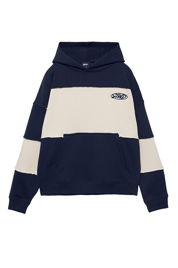 Panelli kapüşonlu STWD Studio sweatshirt - 4