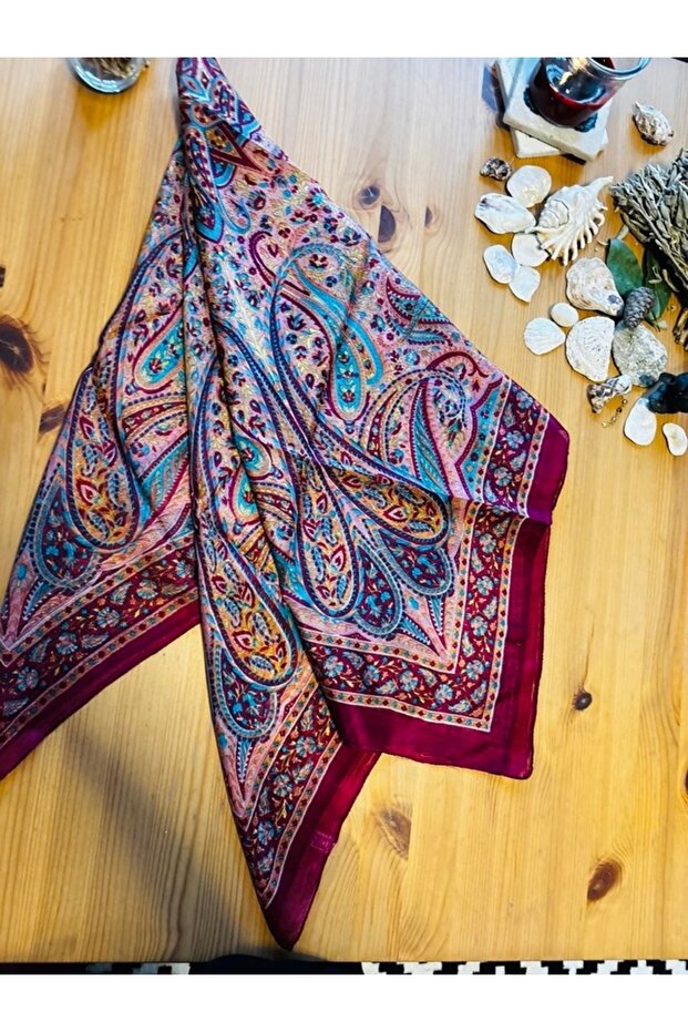 SAF HİNT İPEĞİ FULAR - 5