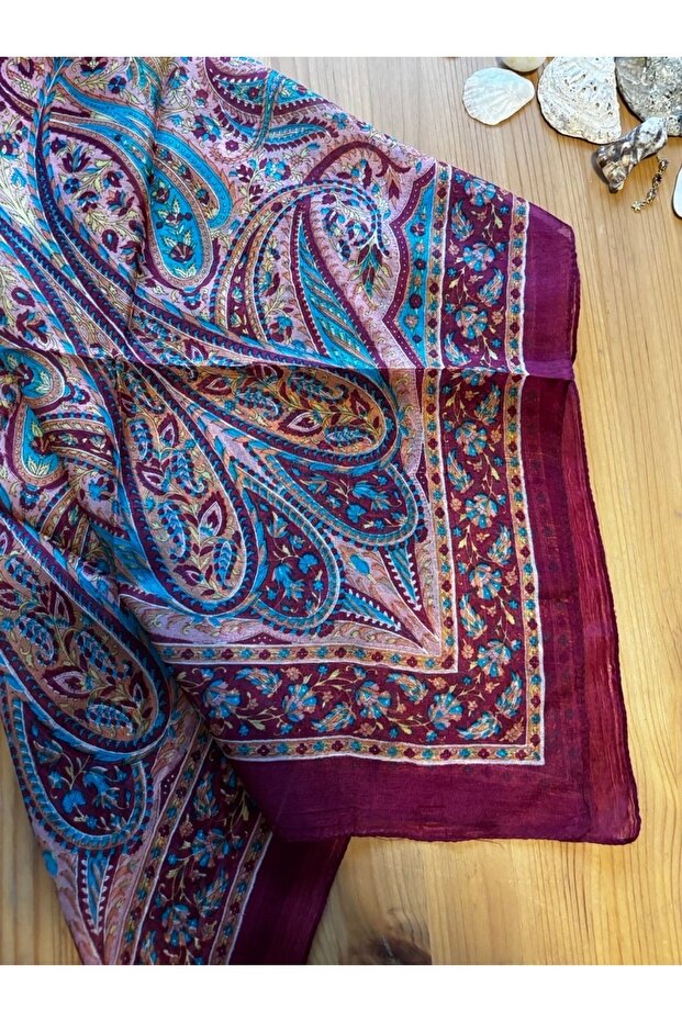 SAF HİNT İPEĞİ FULAR - 8