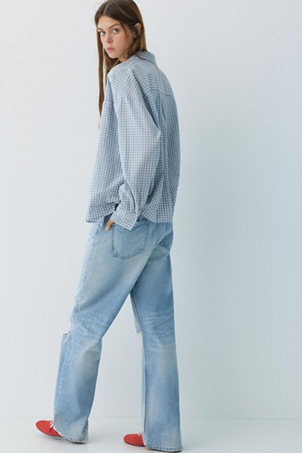 Kareli cepli gömlek - 5