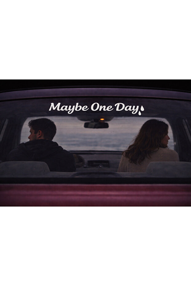 Maybe One Day Auto and Motorcycle Sticker Label (30X5 cm) | Model 2, Scooter Bicycle Helmet Auto Glass Moto
