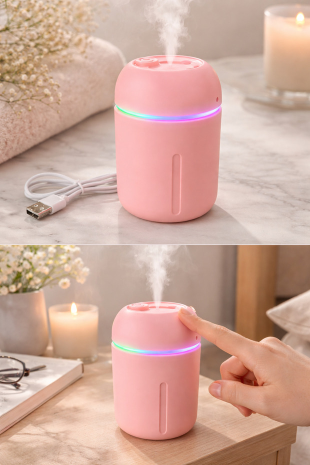 (عرض خاص ) عدد 2 فواحة إلكترونية محمولة – تصميم عصري - مزودة بمنفذ USB من النوع C