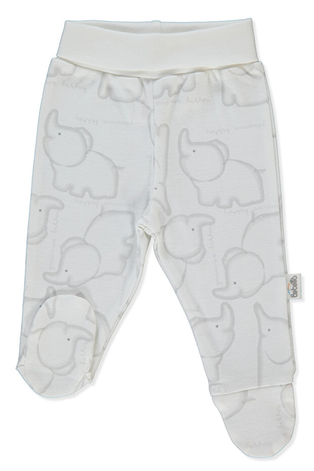 Ribana Pants with Booties (Happy Animal) Gray Melange