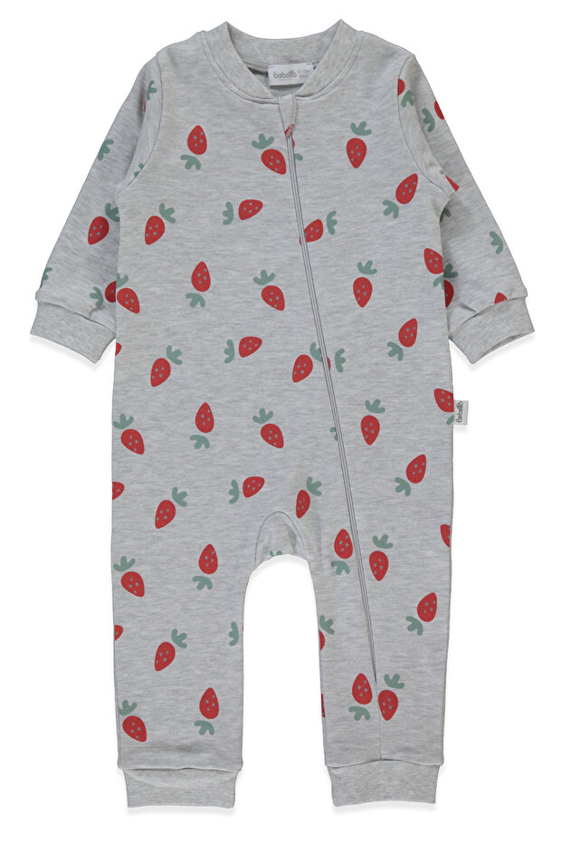 Interlock Zippered Jumpsuit Without Booties (Sweet Jumpsuit/26) Gray Melange