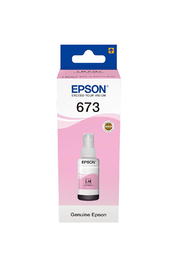 حبر أرجواني فاتح (Light Magenta) أصلي 673 من Epson – عبوة 70 مل
