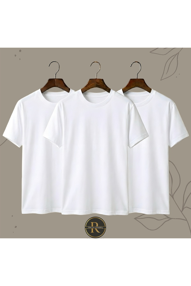 New Season Premium Fabric Unisex 3-Piece Basic Oversize Comfortable Cut T-Shirt 3 Pieces