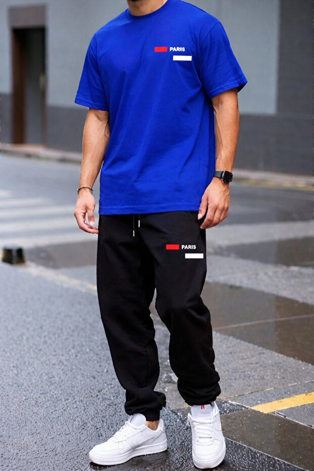 Premium Paris Printed Oversize T-Shirt & Sweatpants Set Men / Women