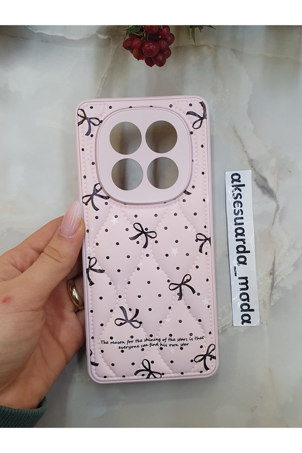 Redmi Note 14 Pro 4g Compatible Quilted Floral Pattern Puff Case