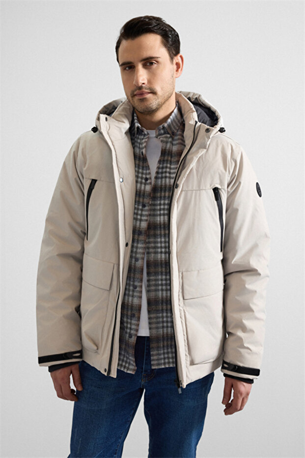 Taş Slim Cepsiz Mont - 2