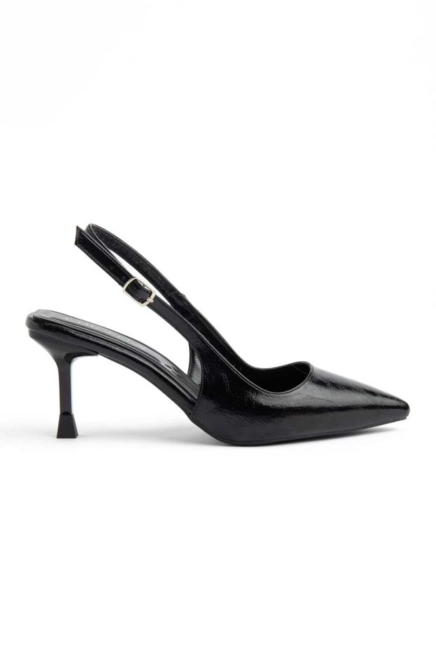Verona Black Rustic Women's Heeled Shoes Stiletto