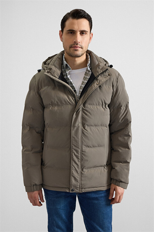 Haki Slim Cepsiz Mont - 1