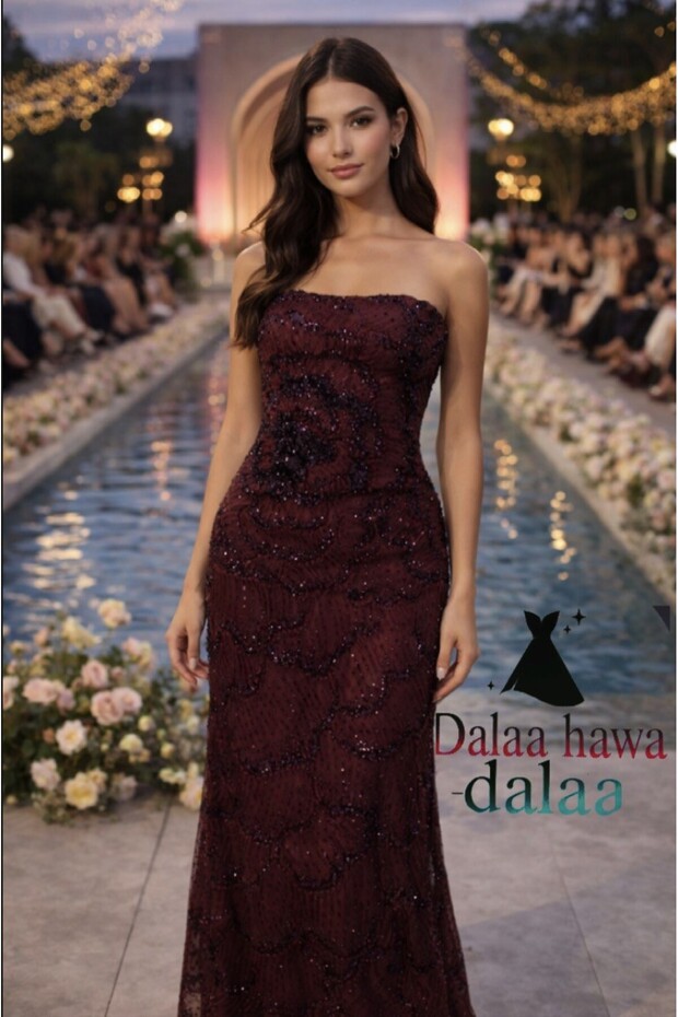 فستان سهر شغل خرزز - 1