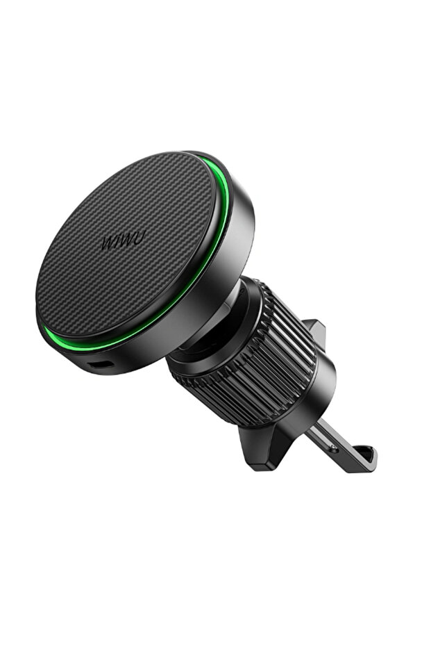 CH-325 15W Qi2 Magnetic Wireless Car Charger – 360° Rotating Air Vent Mount – Black