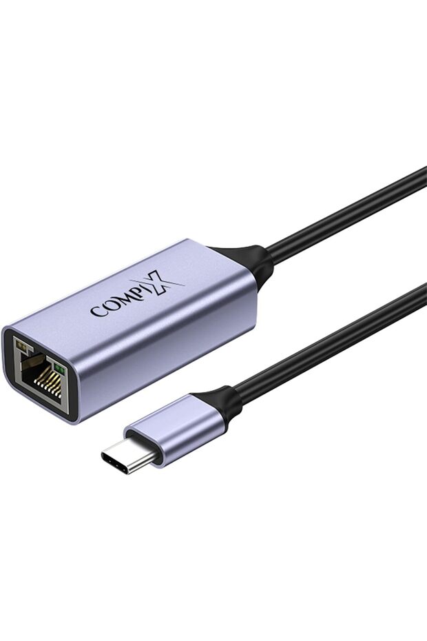 محول إيثرنت جيجابت من النوع C بسرعة 3.0 (RJ45 LAN) - مصنوع من سبائك الألومنيوم، من USB-C إلى إنترنت بسرعة 1000 ميجابت في الثانية