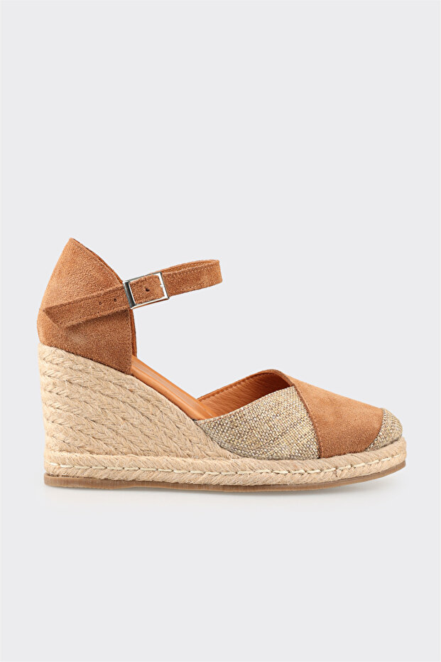 Taba Deri Kadın Espadril - 1