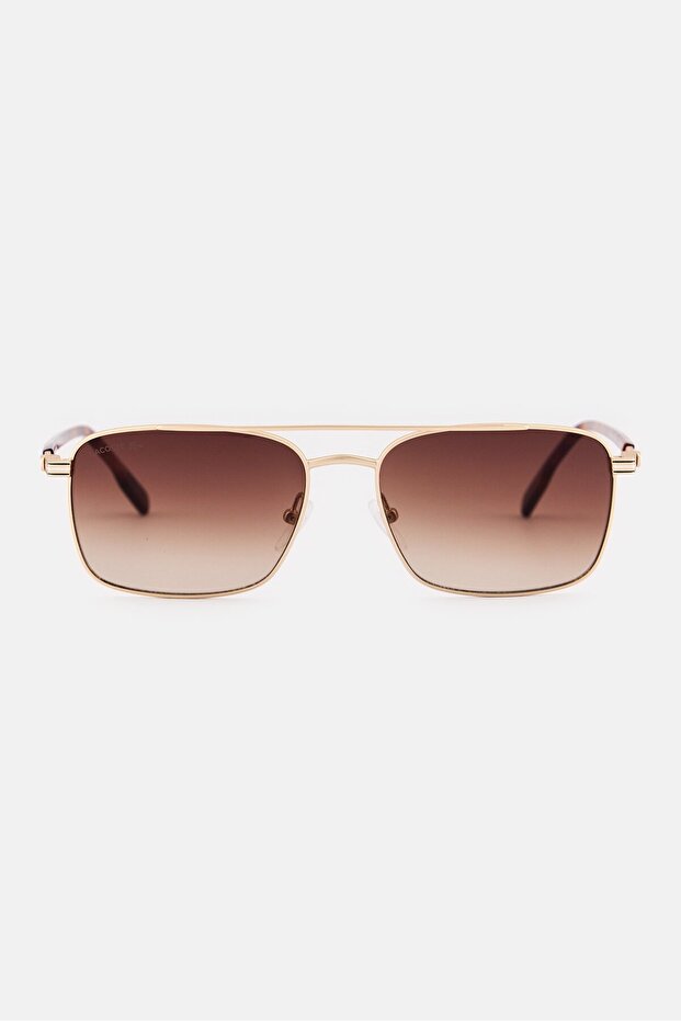 Men L264S Rectangular Sunglasses, Gold - 1