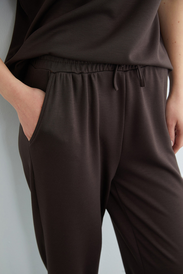 طقم مودال أساسي بأكمام طويلة مكون من قطعتين - 7